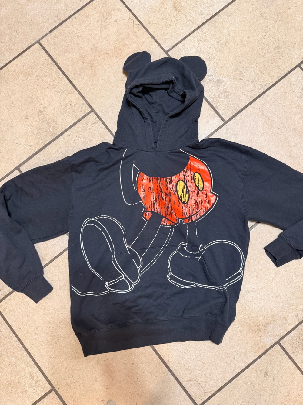 Disney Black Hoodie with Red Character Graphic